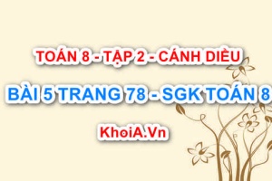 Bài 5 trang 78 Toán 8 Cánh Diều Tập 2